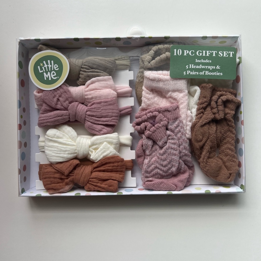 Little Me Pink and Brown Hair Accessories Collection